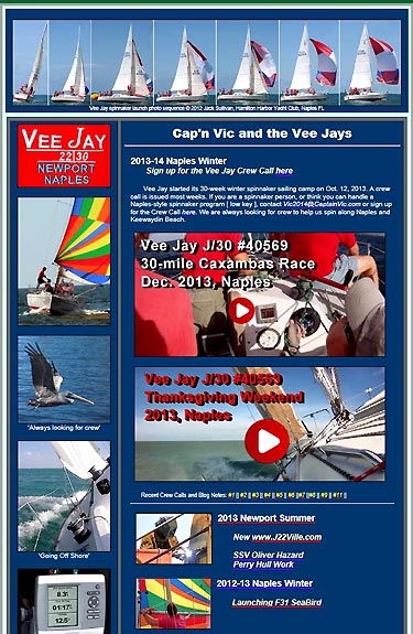 Photo of CaptainVic.com home page